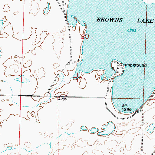 Topographic Map of First Chance Creek Placer Mine, MT