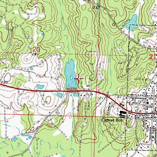 Topographic Map of Hassics Dam, AR