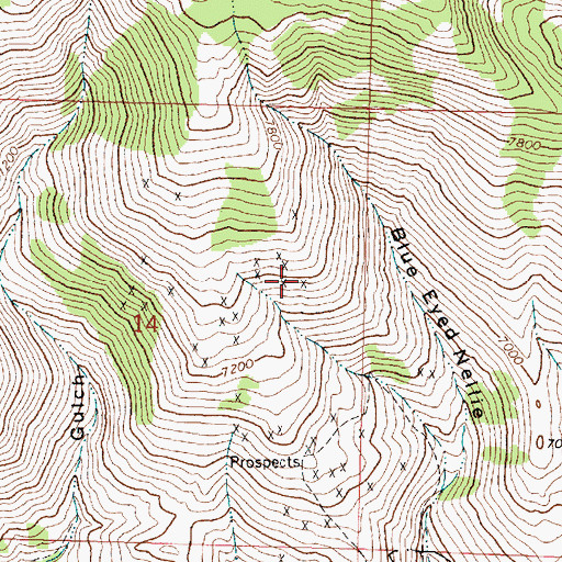Topographic Map of SE NE Section 14 Mine, MT
