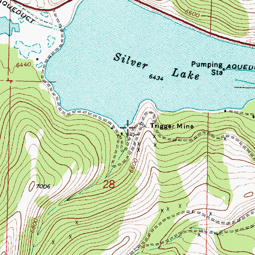 Topographic Map of Trigger Mine, MT