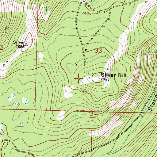 Topographic Map of SE SW Section 33 Mine, MT