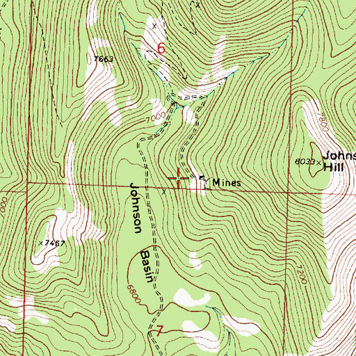 Topographic Map of New Year Mine, MT