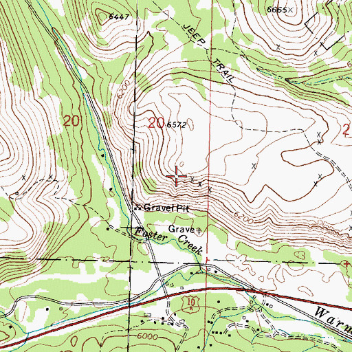 Topographic Map of SW SW Section 21 Mine, MT