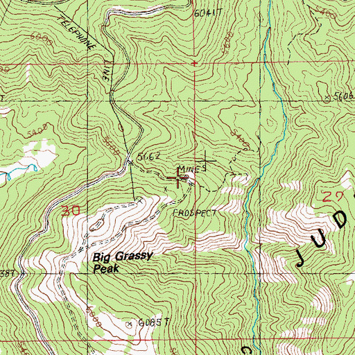 Topographic Map of Tail Holt Mine, MT