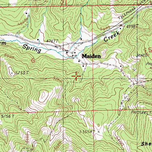 Topographic Map of Justice Mine, MT