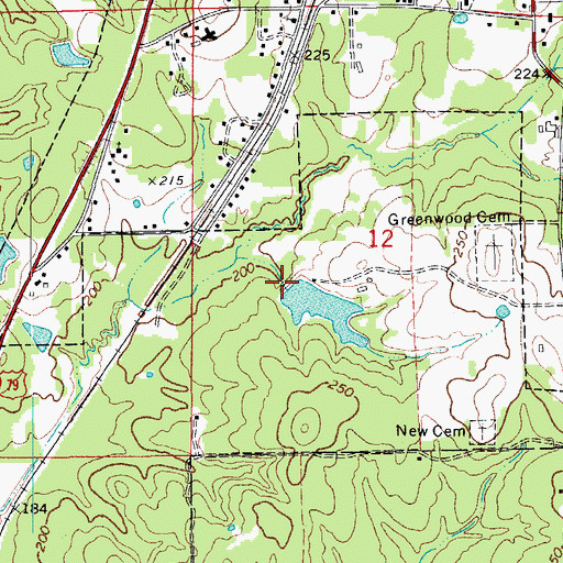 Topographic Map of Van Sadler Lake Dam, AR