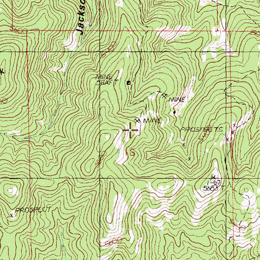 Topographic Map of New Year Subsidence Mine, MT