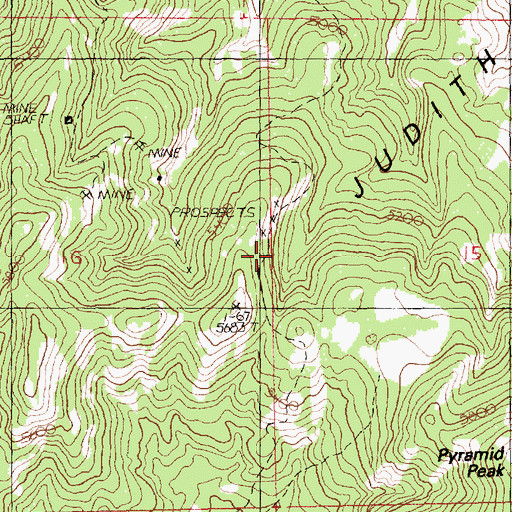 Topographic Map of New Year East Number 2 Mine, MT