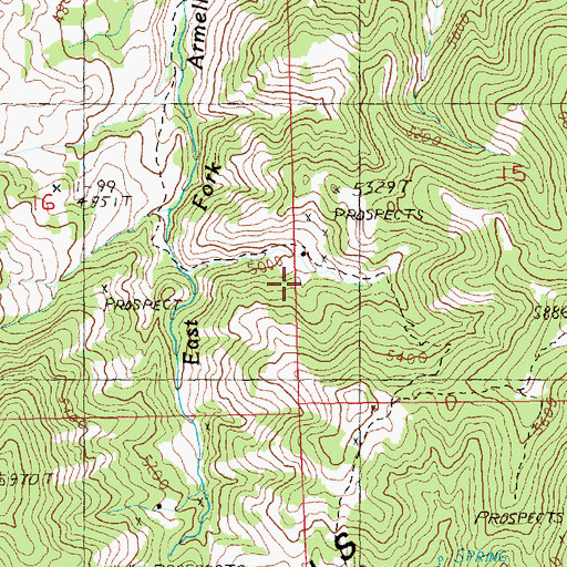 Topographic Map of East Fork Armell Creek Number 2 Mine, MT