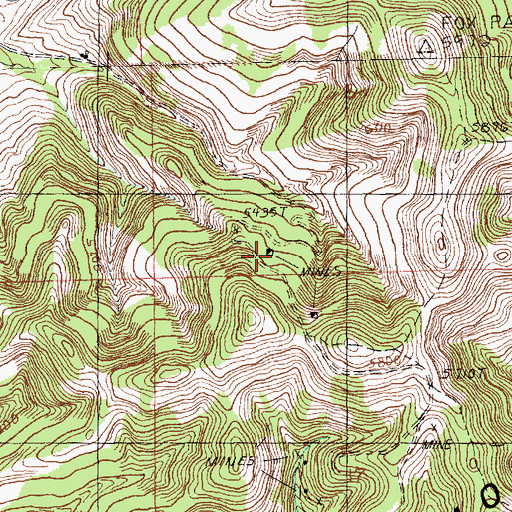 Topographic Map of Ross Pass Number 1 Mine, MT
