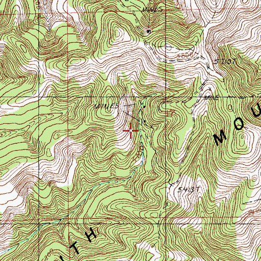 Topographic Map of Two Lady Number 4 Mine, MT