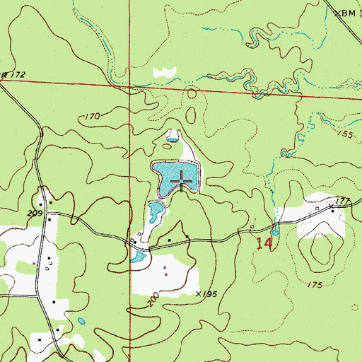 Topographic Map of Clements Pond Dam, AR