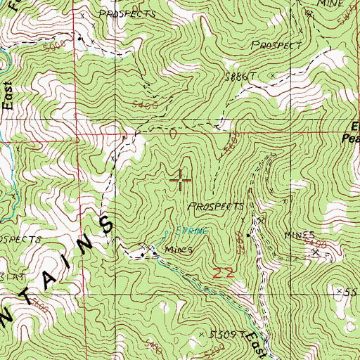 Topographic Map of East Fork Number 6 Mine, MT