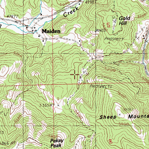Topographic Map of Miranda Mine, MT