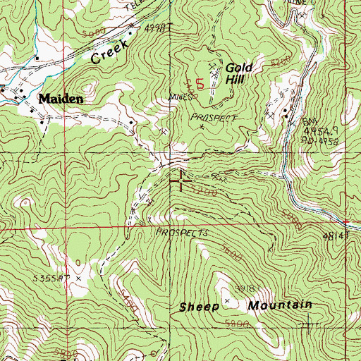 Topographic Map of Upper Old Nelson Mine, MT