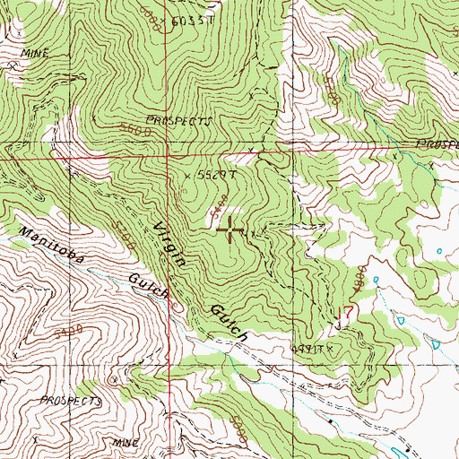 Topographic Map of Pekay Peak Number 1 Mine, MT
