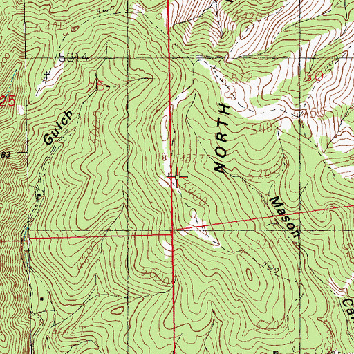 Topographic Map of Mason Canyon Number 1 Mine, MT