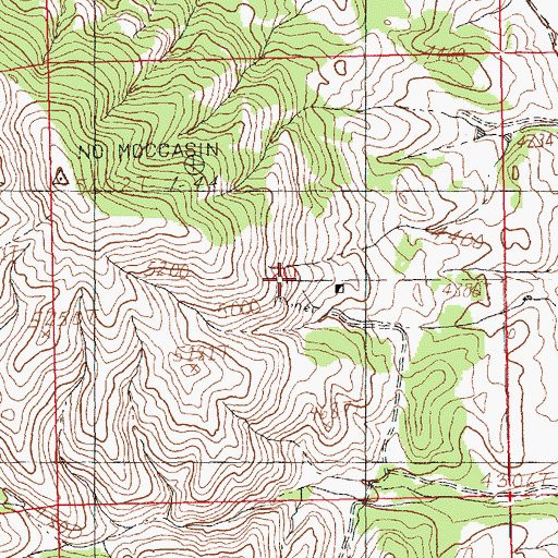 Topographic Map of Abbey Shaft, MT