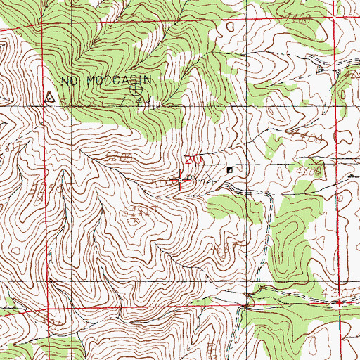 Topographic Map of Abbey Adit Mine, MT