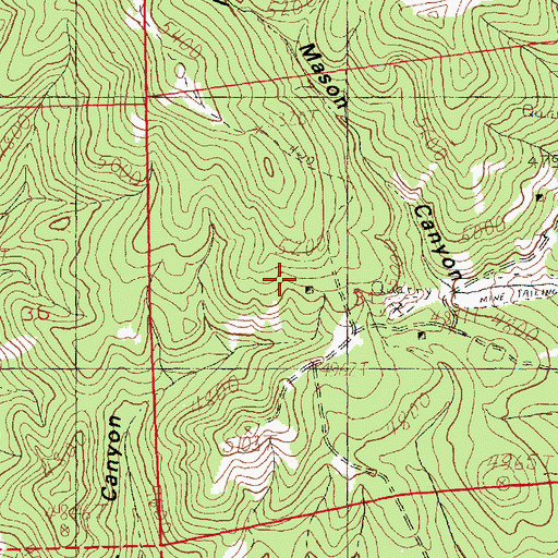 Topographic Map of JT Canyon Shaft, MT