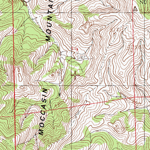 Topographic Map of Plum Creek Number 1 Mine, MT