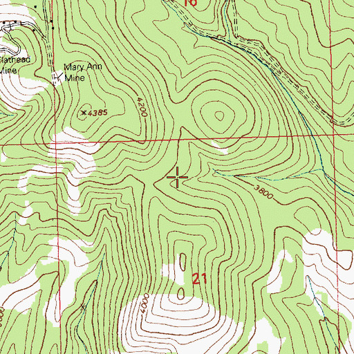 Topographic Map of Flathead Mine, MT