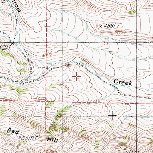Topographic Map of Shafthouse Hill Mine, MT