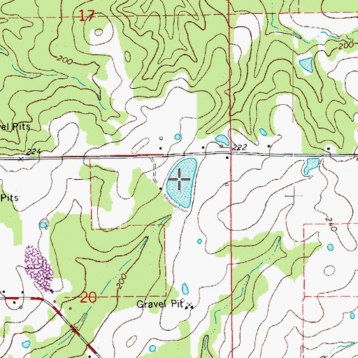 Topographic Map of Schultz Lake, AR