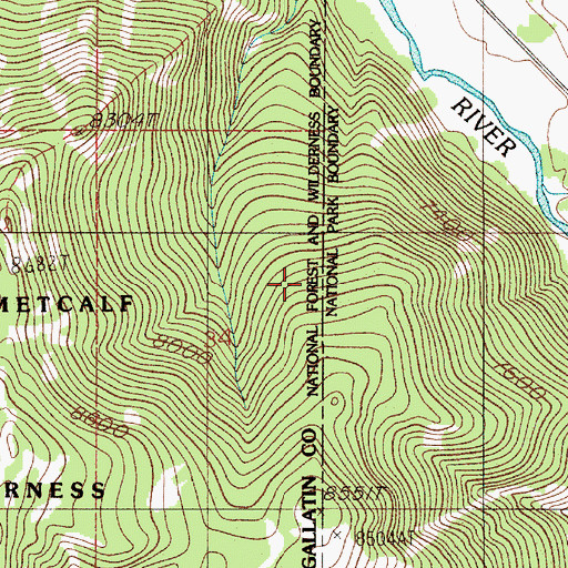 Topographic Map of Apex/Black Butte Mine, MT