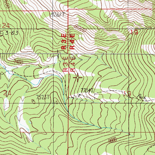 Topographic Map of Almart/Walton Mine, MT