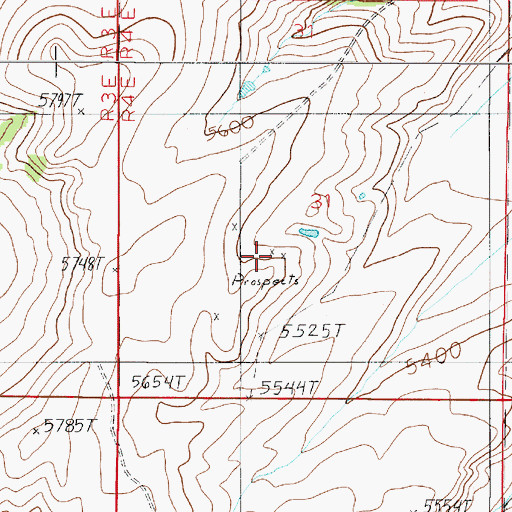 Topographic Map of Bozeman Corundum Mine, MT