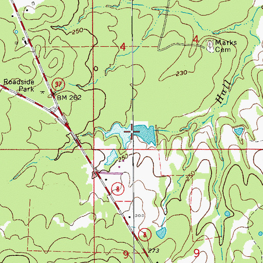 Topographic Map of Larson Lake, AR