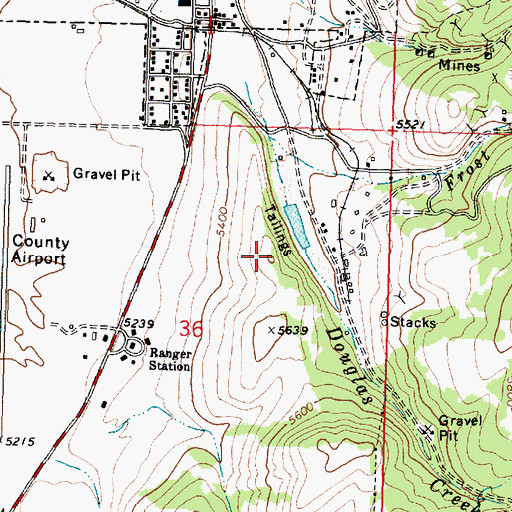 Topographic Map of Baier Mine, MT