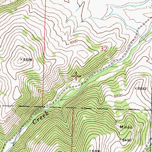 Topographic Map of North Star Mine, MT