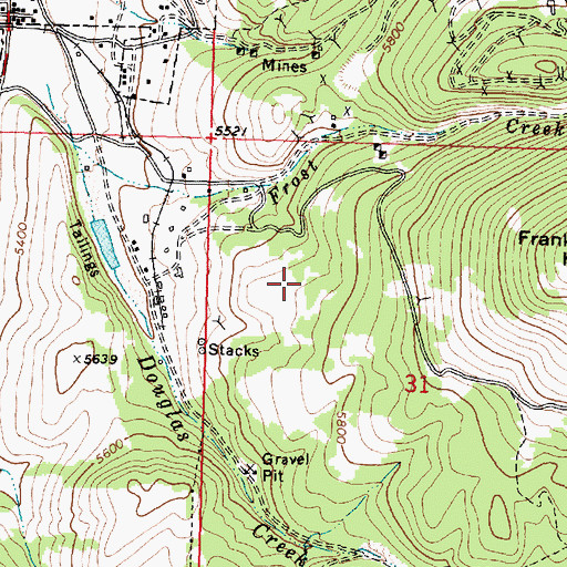 Topographic Map of Wenger Number 2 Mine, MT