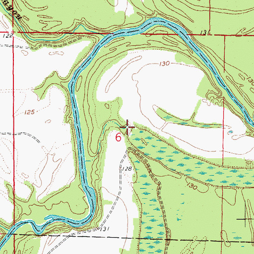 Topographic Map of Lake Granpus, AR