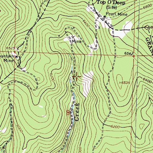 Topographic Map of Redrock Mine, MT