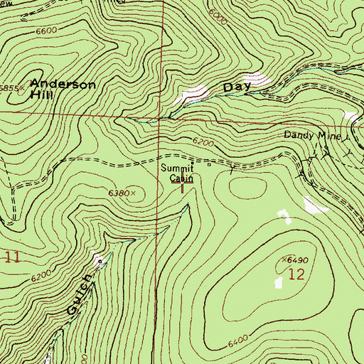 Topographic Map of Stone Mine, MT