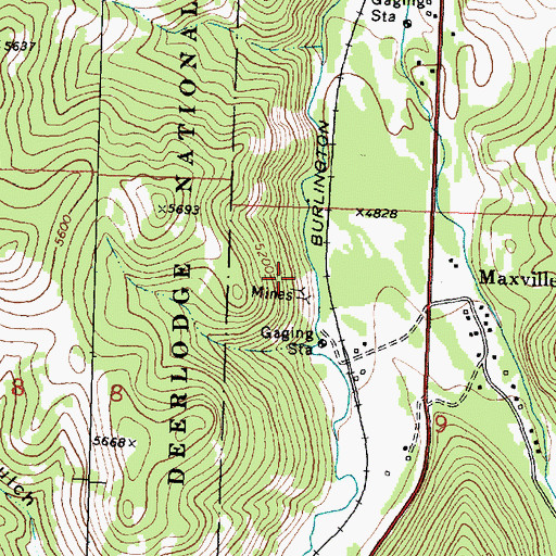 Topographic Map of New Seattle Mine, MT
