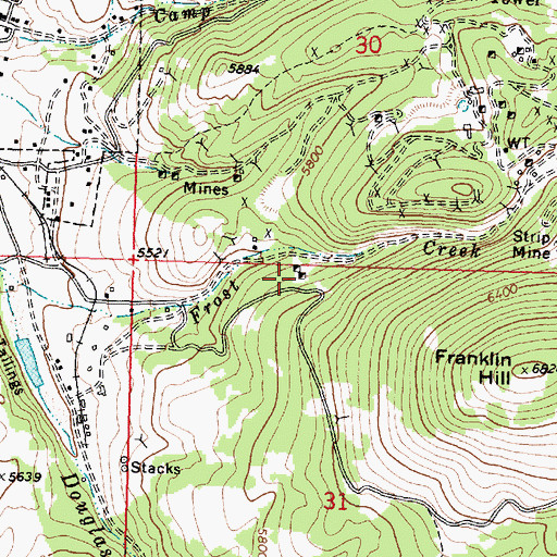 Topographic Map of Redemption Mine, MT