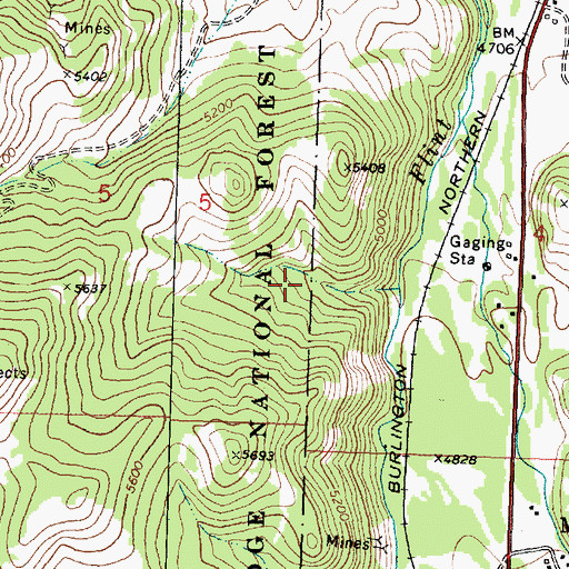 Topographic Map of Londonderry Mine, MT