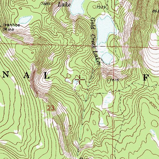 Topographic Map of NE Section 23 Mine, MT
