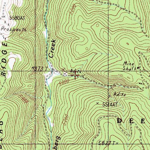 Topographic Map of SE Section 15 Mine, MT