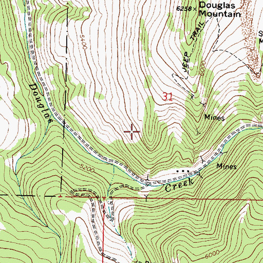 Topographic Map of Snow Cap Mine, MT