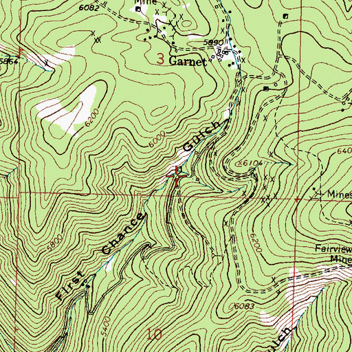 Topographic Map of Willie Mine, MT