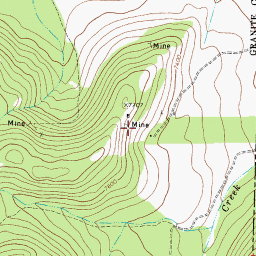 Topographic Map of T and A Mine, MT