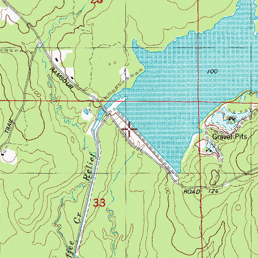 Topographic Map of Mill Pond Dam, AR