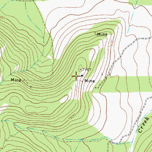 Topographic Map of SE NW Section 12 Mine, MT