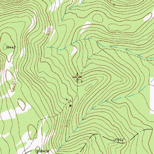 Topographic Map of NW NE Section 14 Mine, MT