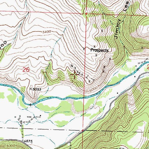 Topographic Map of SE NE Section 26 Mine, MT